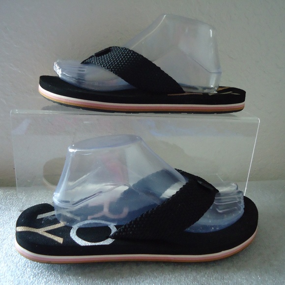 ROXY Women's Black Flip Flop Thong  Size US-10/EU-40 - Picture 1 of 8